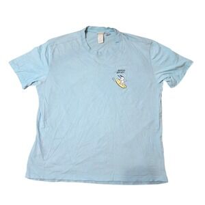 H&M Peanuts Snoopy Surfing Graphic T-Shirt‎ Light Blue Good Grief Cartoon Tee M